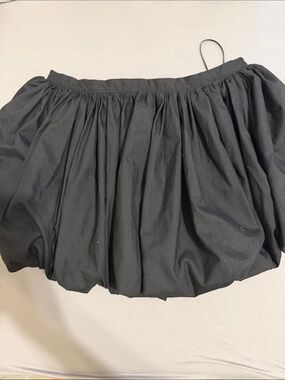 Black Gathered Balloon Skirt